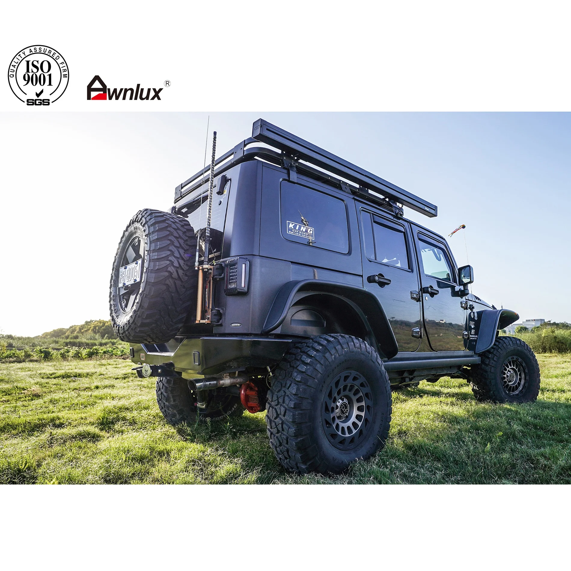 

Retractable Awning Semi-automatic Outdoor Camping Aluminum Car Side 4wd SUV Car Awning