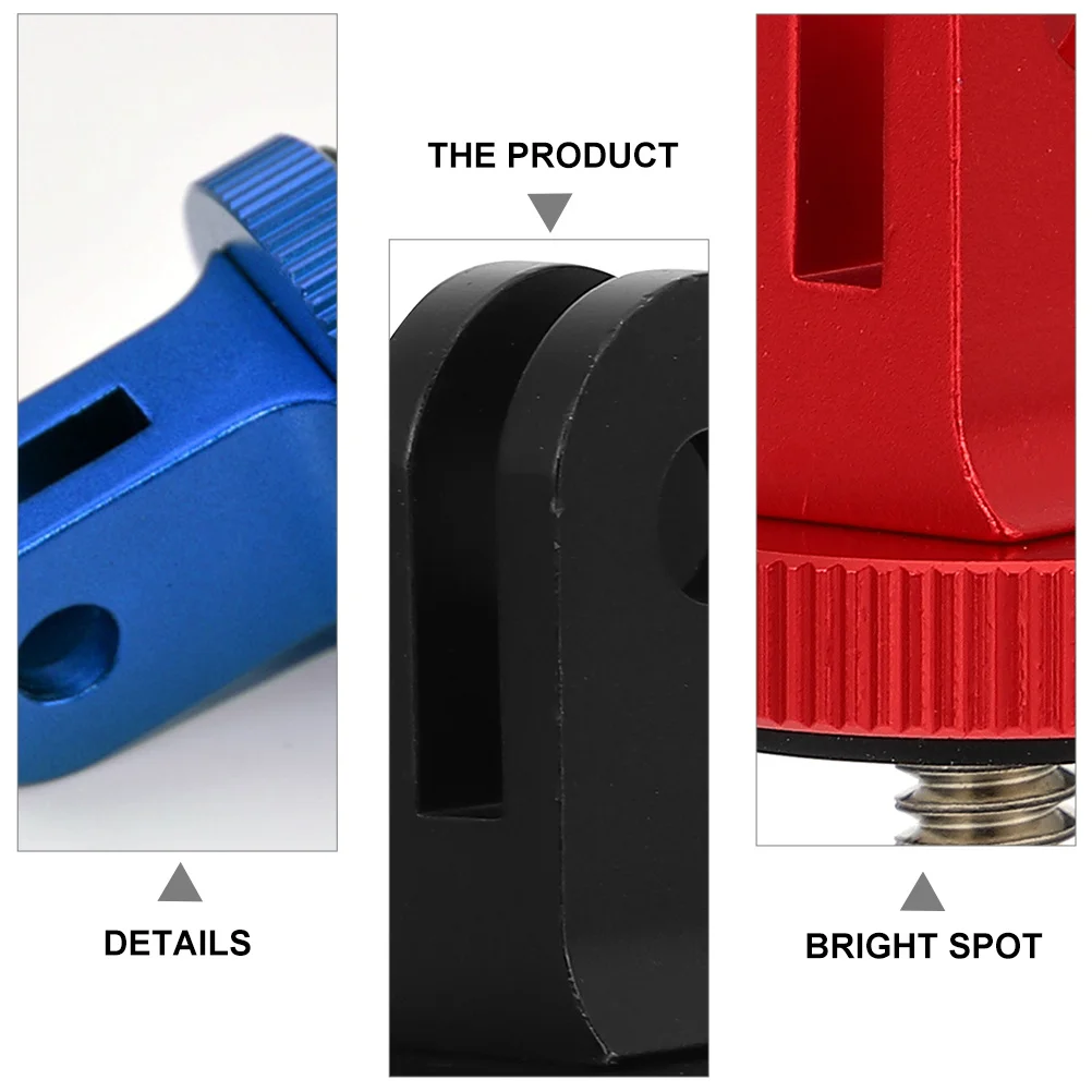 

3pcs 1/4 Inch Universal Camera Mount Adapter Cnc Aluminum Serrated Tripod Convert Mount For Action Cameras Mobile Phone Holder