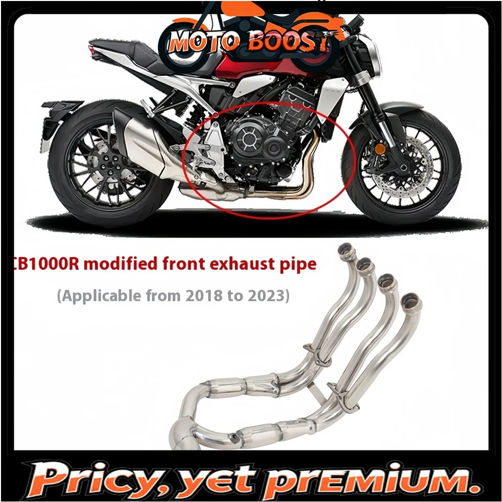 For Honda CB1000R modified stainless steel front section - CB1000R titanium alloy exhaust pipe - the sound is thick and powerful