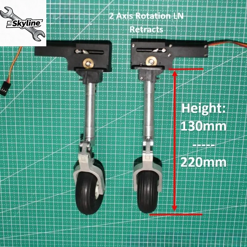 2 Axis Rotation LN Retracts Controller with V Damping Kneeling Landing Gear For 4-8Kg RC EDF Jet DIY Spare Parts