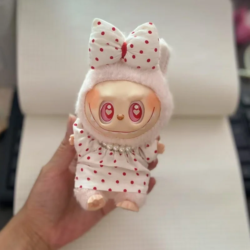 ใหม่ตุ๊กตาเสื้อผ้าสําหรับ Labubu เสื้อผ้าชุด 10-17 ซม.เสื้อผ้าตุ๊กตา DIY อุปกรณ์เสริมการฝึกอบรมนั่งปาร์ตี้เกมของขวัญ