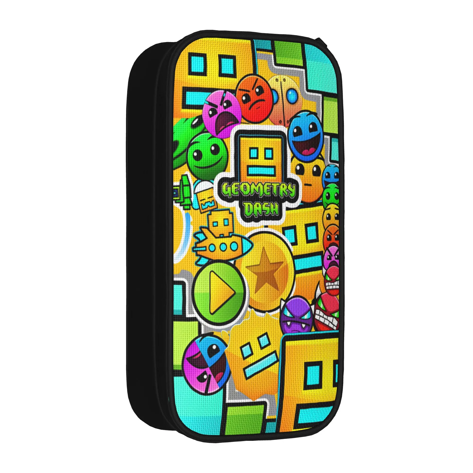 Geometry Gaming Dashed Pencil Case  Boy Girl Lovely Pencil Pouch Graphic Back To School Pencil Cases Stationery Organizer