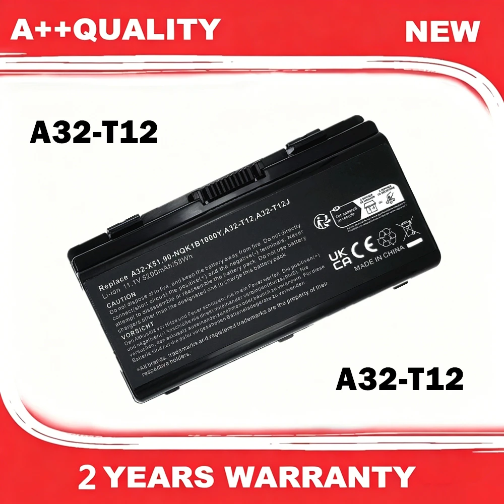 A31-T12  A32-T12  A32-X51 Laptop Battery For ASUS T12 T12C T12Er T12Fg T12Jg T12Mg T12Ug X51H X51L X51R X51RL X58