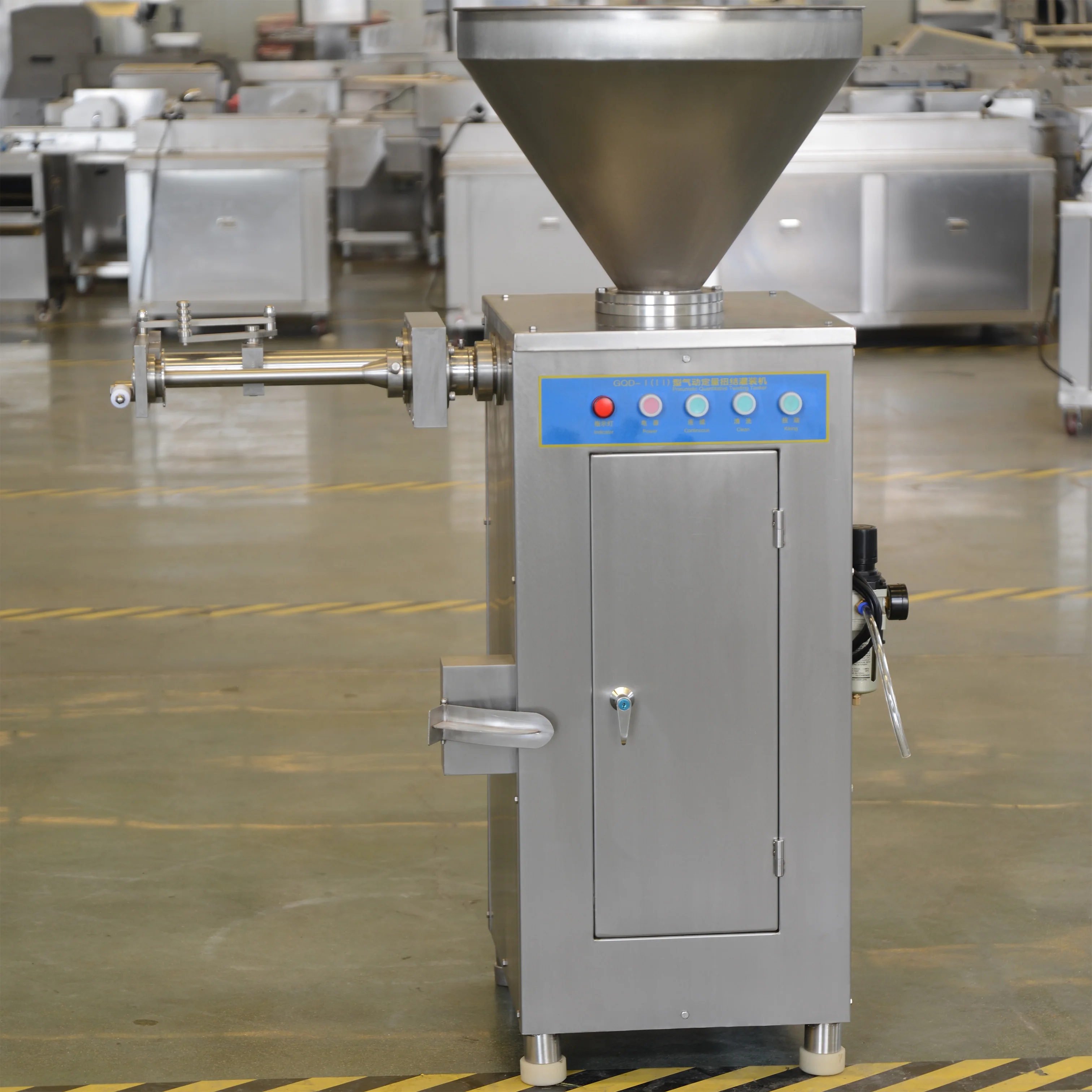 Stainless Steel Electric Sausage Stuffer Automatic Meat Filler Machine for Beef Bratwurst Making Commercial Kitchen Tools