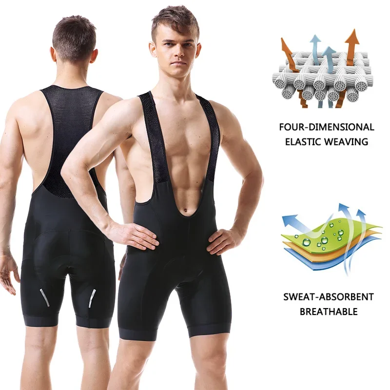 X-TIGER Pro MTB Cycling Bib Shorts With 5cm Italy Grippers Lightweight Bib Pants High-Density 5D GEL Pad For Long Time Ride