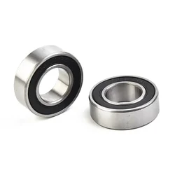 2pcs Bicycle Bearings Steel 16x31x10mm Bike Hub Bottom Bracket  Bearings 163110 2RS Black+Silver Bicycle Parts