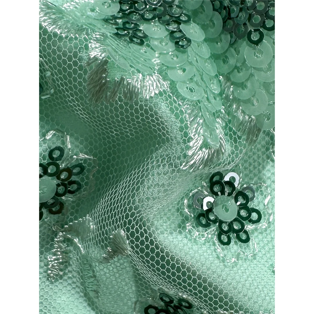 Bedruckter Bikini mit Pailletten, Neckholder-Design, Damen-Badebekleidung, zweiteiliger Bikini, hoher Beinausschnitt, Badeanzug, Badebekleidung, Modell V8237. – Detail 19