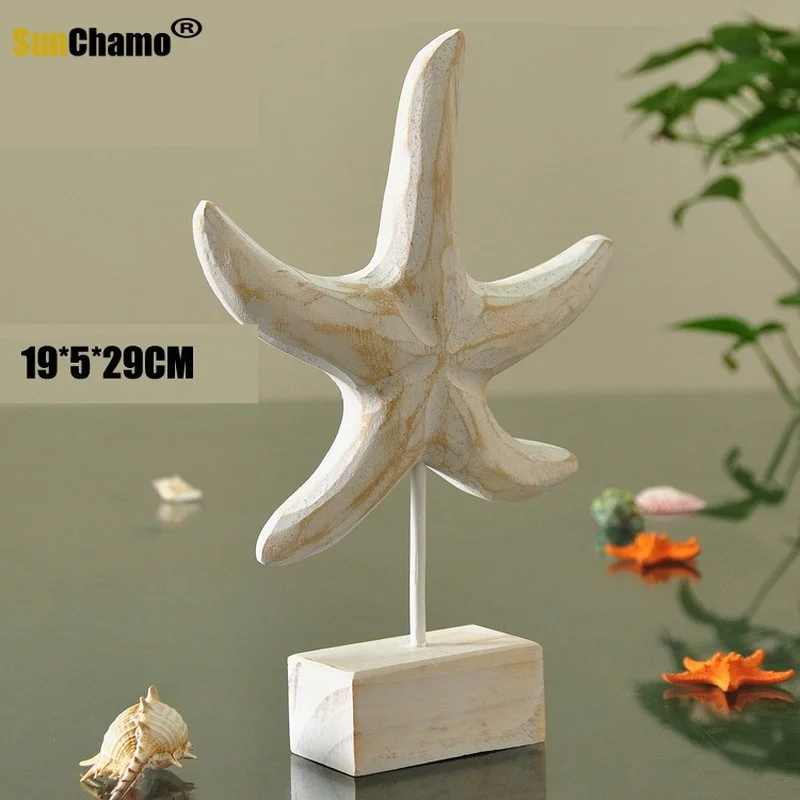 Unique Wooden Crafts - Nautical Theme Home Decoration with Starfish, Conch, and Hippocampus