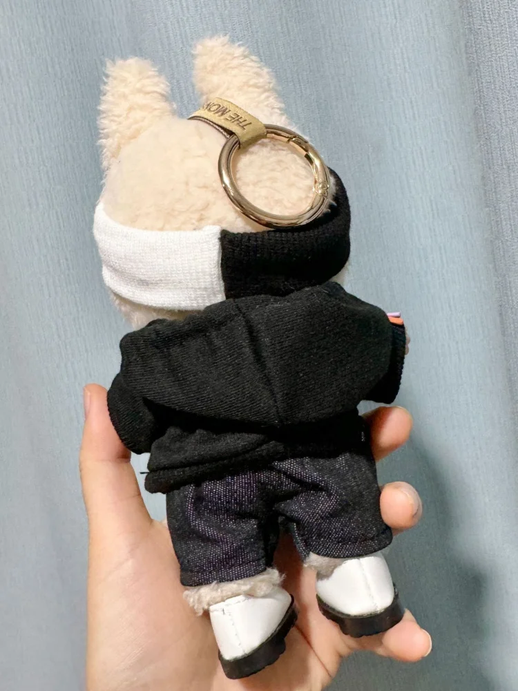 

Cool 7cm Hanging Labubu Doll Keychain Boyfriend Power Camera Set Faionable M Doll Clothes Trendy Toy Collectible