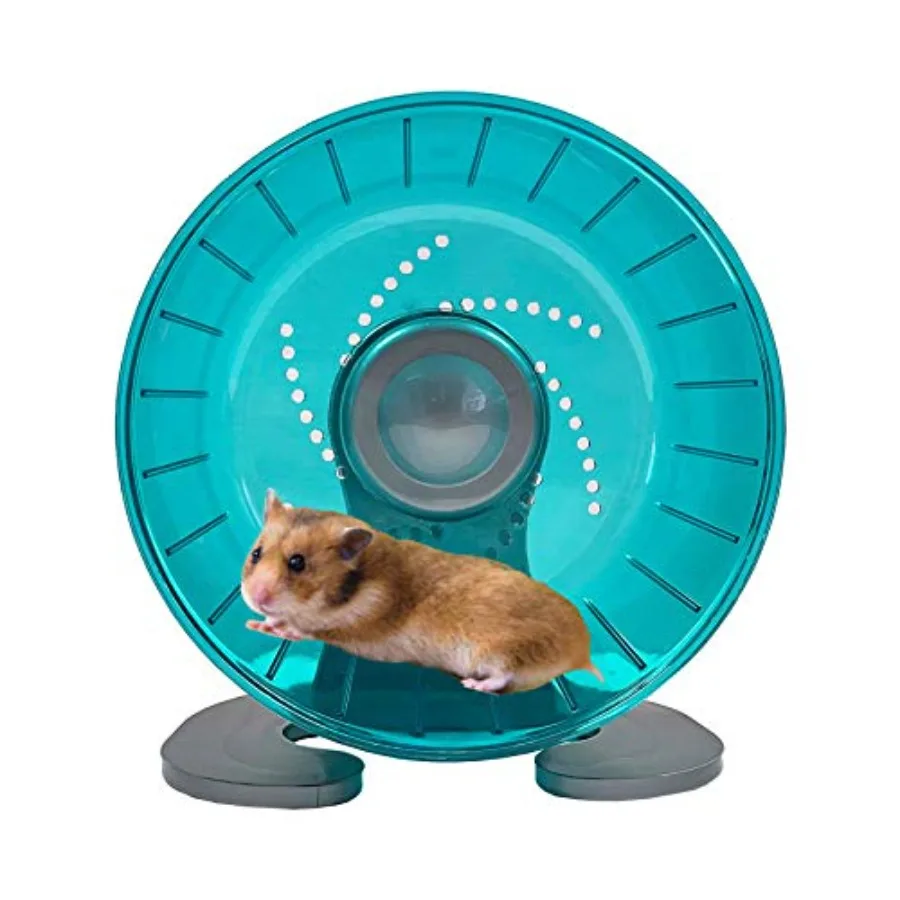 Hamster Exercise Wheel, Silent Spinner Hamster Running Wheel for Small Pets, Durable ABS Plastic, Gray, Ultra-Quiet Ball Bearin