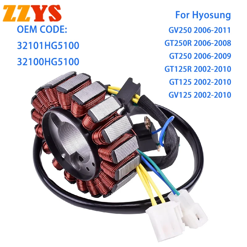 Motorcycle Generator Stator Coil For Hyosung GV250 2006-2011 GT250R GT250 2006-2009 GV125 GT125 GT125R 2002-2010 GV/GT 250 125 R
