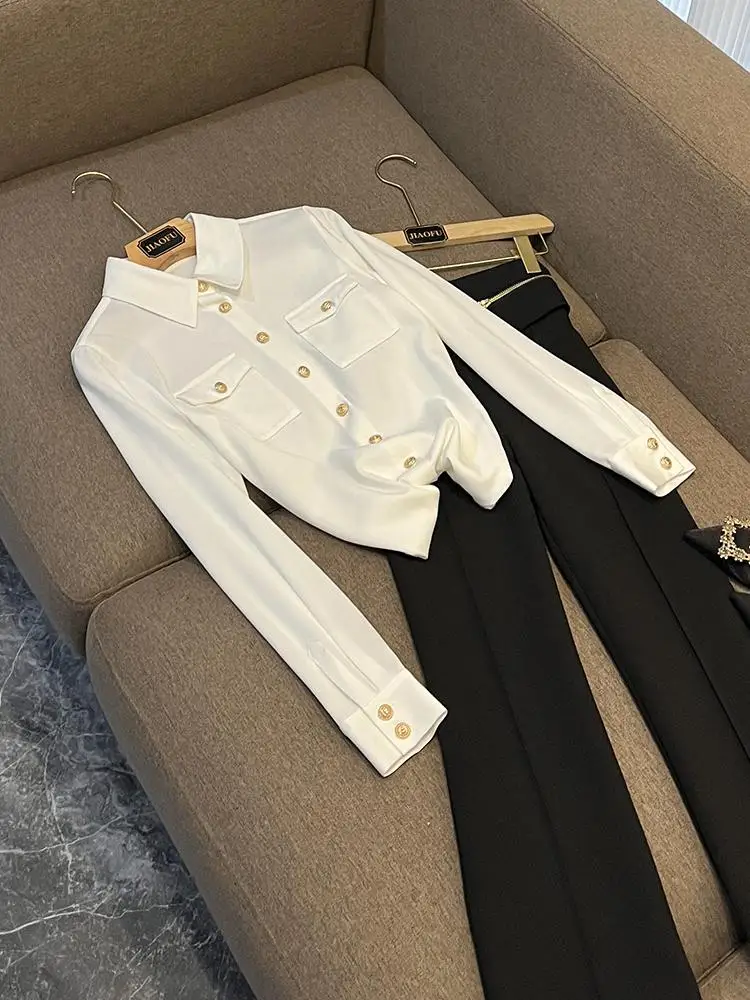 

Новые осенне-зимние атласные удобные универсальные повседневные высококачественные женские высококачественные модные длинные свеки Busin...