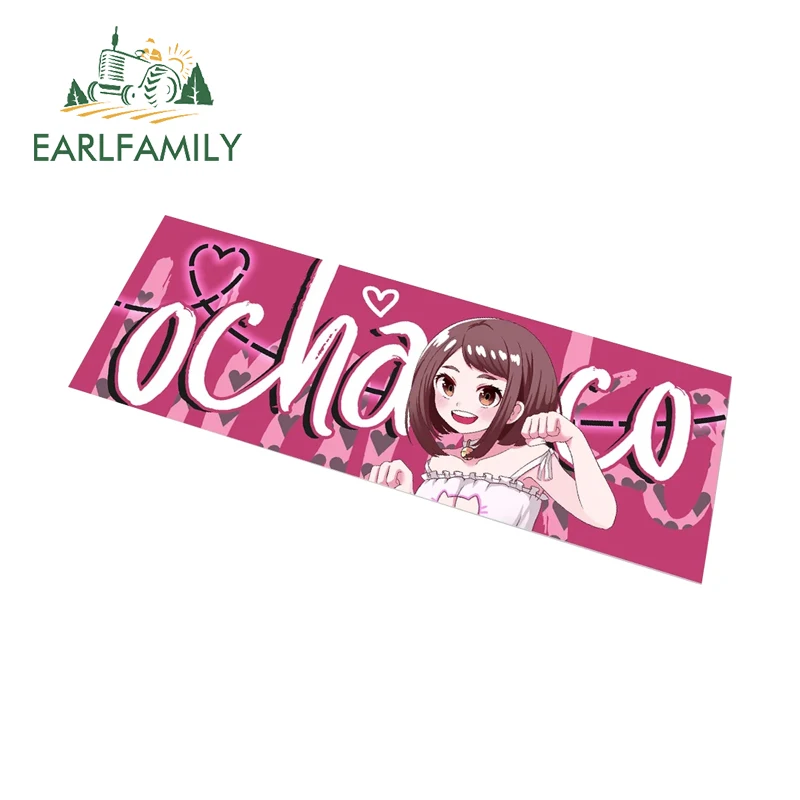 

EARLFAMILY Ochaco Uraraka: Модные наклейки на бампер и стекло автомобиля, DIY-декали для стеклоочистителей, устойчивые к царапинам, простые, для кемперов, с индивидуальной печатью