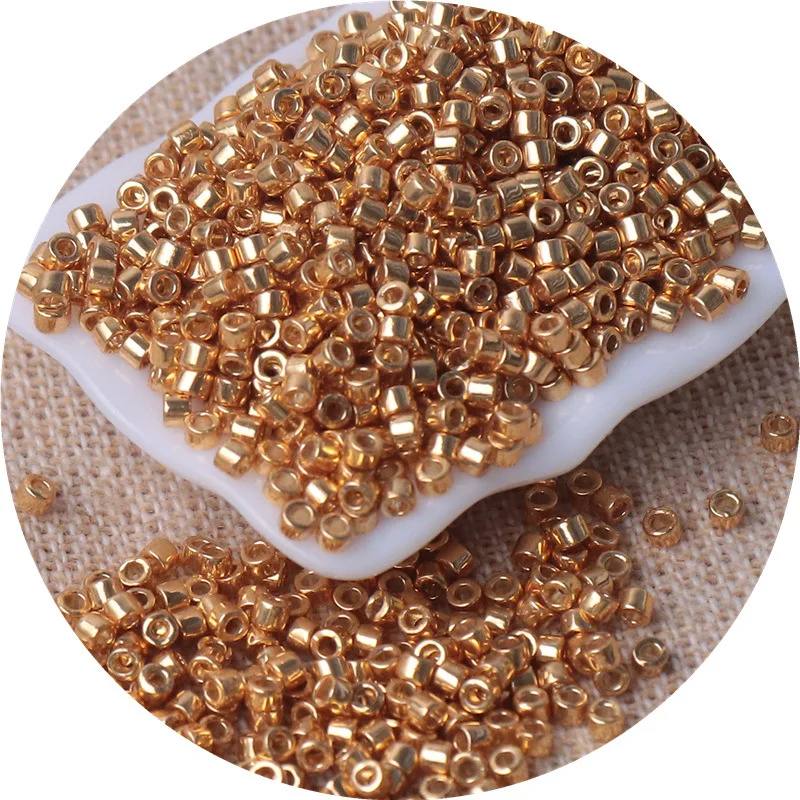 مقاومة البالية ميوكي العتيقة الخرز الذهب الفضة الأبيض سلسلة شفافة اليدوية DIY سلسلة فضفاض الخرز اليابانية المنشأ الزجاج