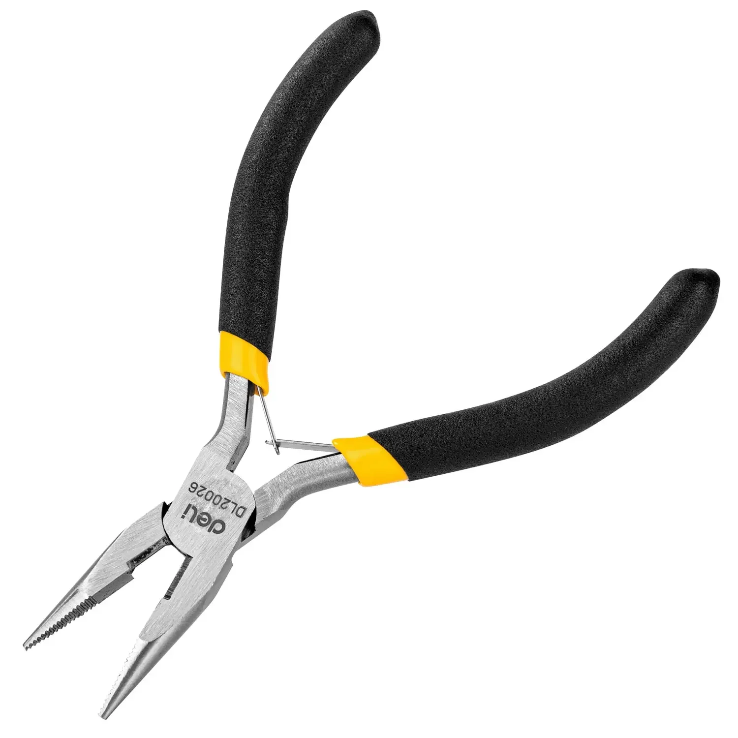 Deli 5 Inches 20026 Universal Wire Cutter Mini Long Nose Pliers Multifunctional Hardware Hand Tools High Carbon Steel Forging