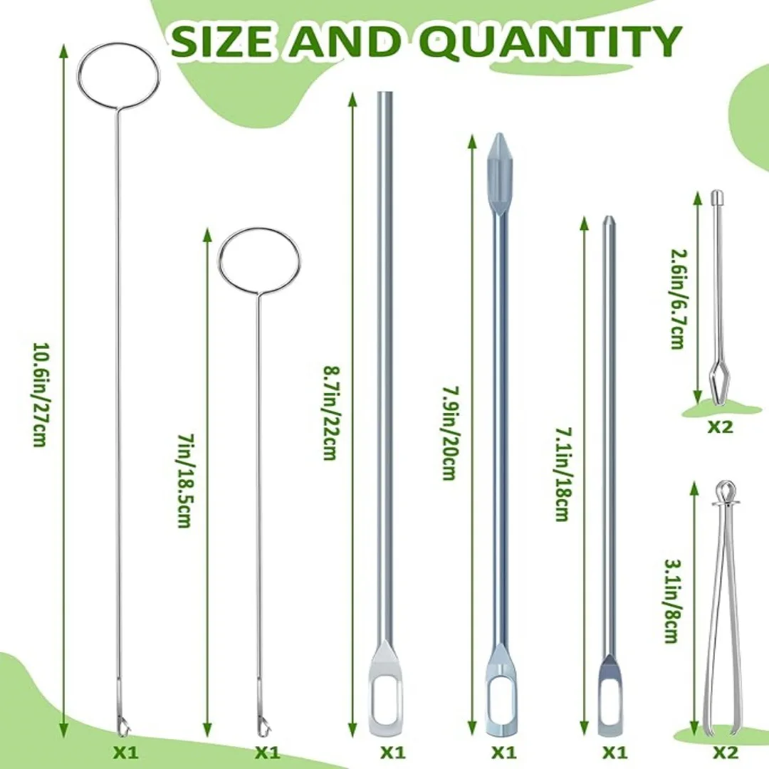 Drawstring Threader Tool Set Loop Turner Sewing Tool for Easy Hoodie Jacket Pants Threading  DIY Sewing Tool for Drawstrings