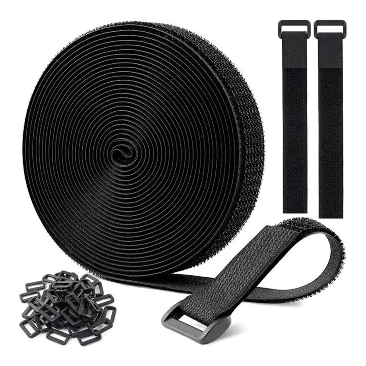 KSOL Adjustable Cable Ties, Freely Cut to Length, Reusable Fastening Ties, Securing Straps, Cable Organizers