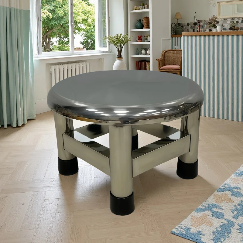 304 Stainless Steel Bath Stool Heavy Duty Non-Slip Shower Chair Elderly Safety Toilet Aid for Bathroom Shoe Changing