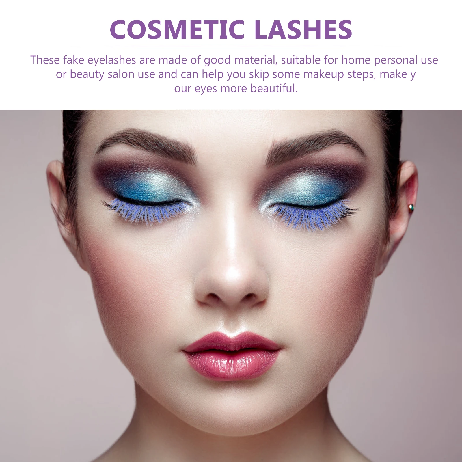 

5Pairs Colored Fake Eyelashes Natural Realistic 3D Long Lasting Lightweight Party False Lash Extensions