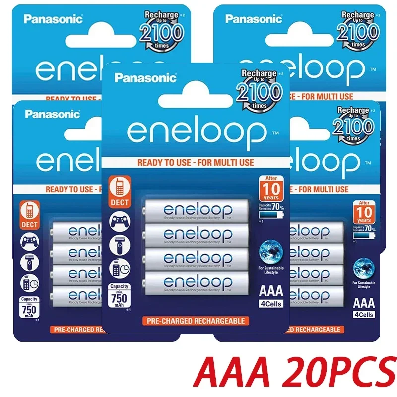 Panasonic Eneloop originele AA AAA oplaadbare batterij 1.2v 1900mAh 800mAh voorgeladen nimh geschikt voor zaklamp camera speelgoed
