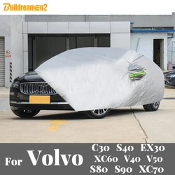 Full Car Cover Anti UV Sun Shade Snow Rain Dust Protection Auto Cover Windproof For Volvo C30 S40 EX30 XC60 V40 V50 S80 S90 XC70