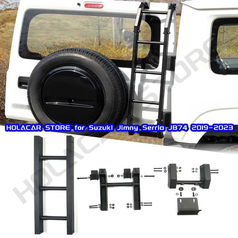 Car Tail Gate Climbing Ladder for Suzuki Jimny Sierra JB64 JB74 Jimny Gen 4 Car Rear Door 2019 2020 2021 2022 2023 Ladder