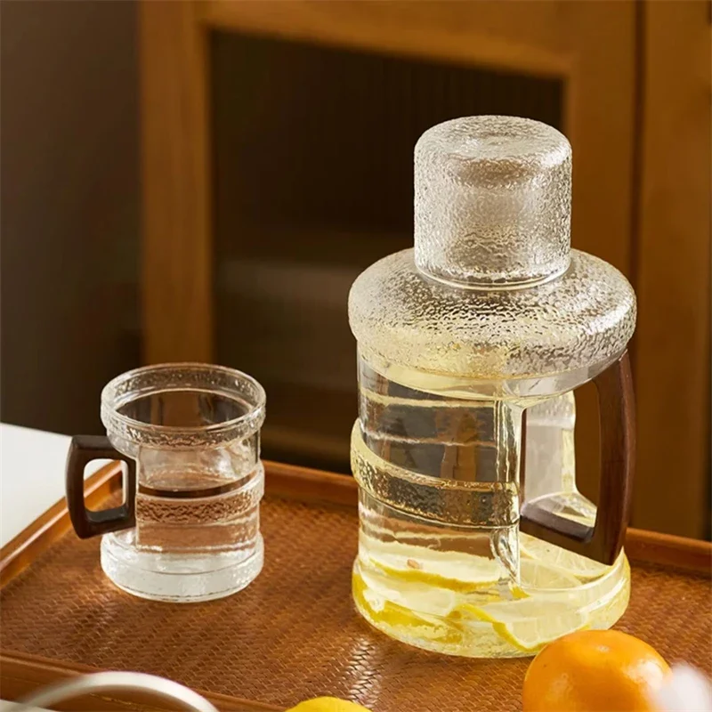 Creative Cold Kettle High Borosilicate Glass High Temperature Resistant Large Capacity Transparent With Handle Thick Kettle