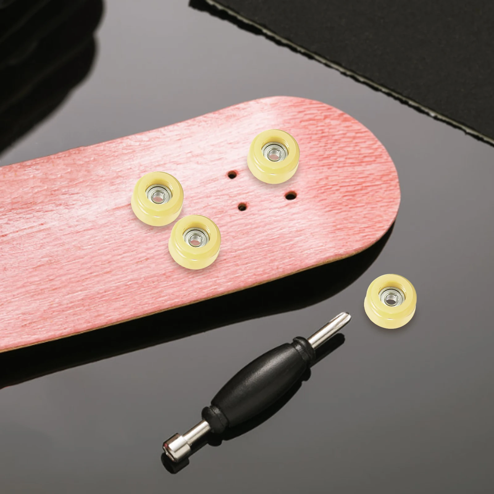 4Pcs Finger Skate Roller Simulation Compact Portable Fingertip Coordination Relaxation Stress Relief Finger Sports 34mm