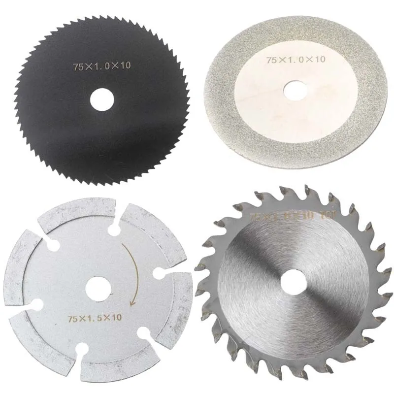 75mm 3インチ合金木材切断鋸刃、リチウム電動チェーンソー、ミニアングルグラインダー切断機用固定刃