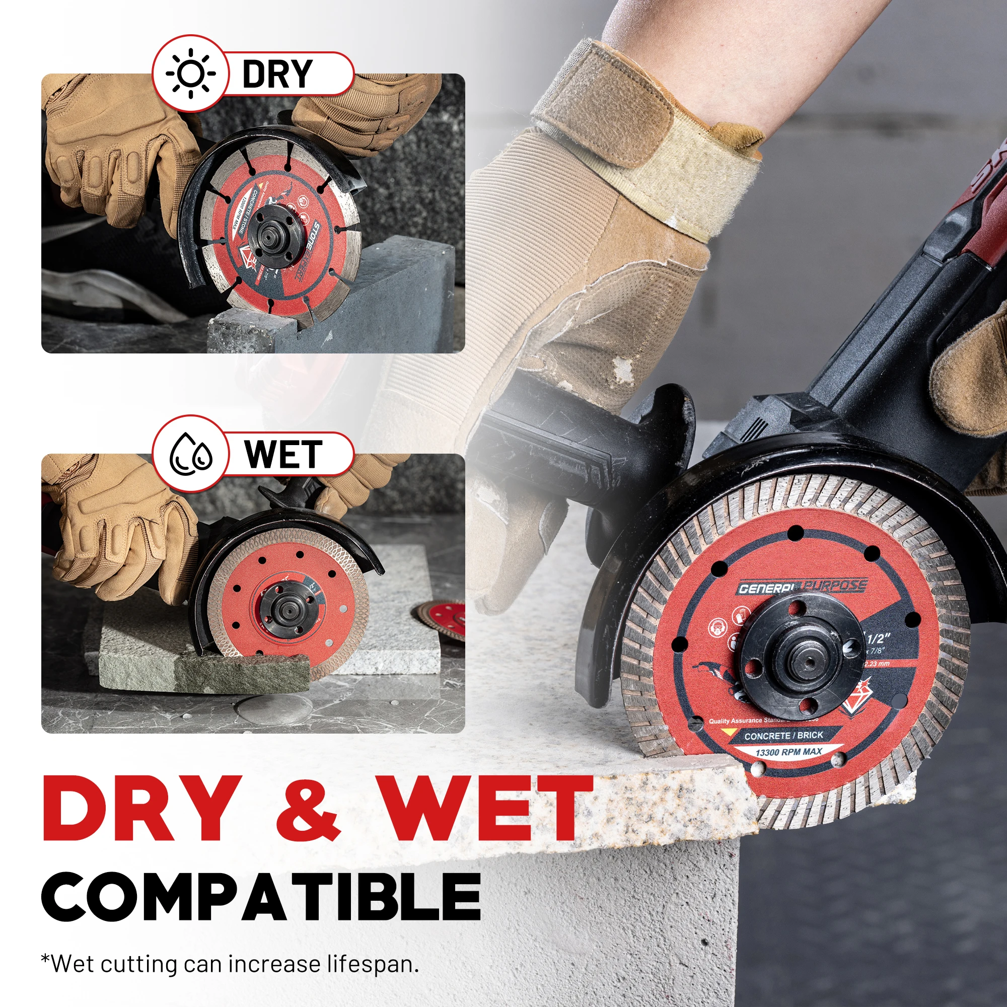 3PCS 4.5 inch Diamond Saw Blades 4-1/2