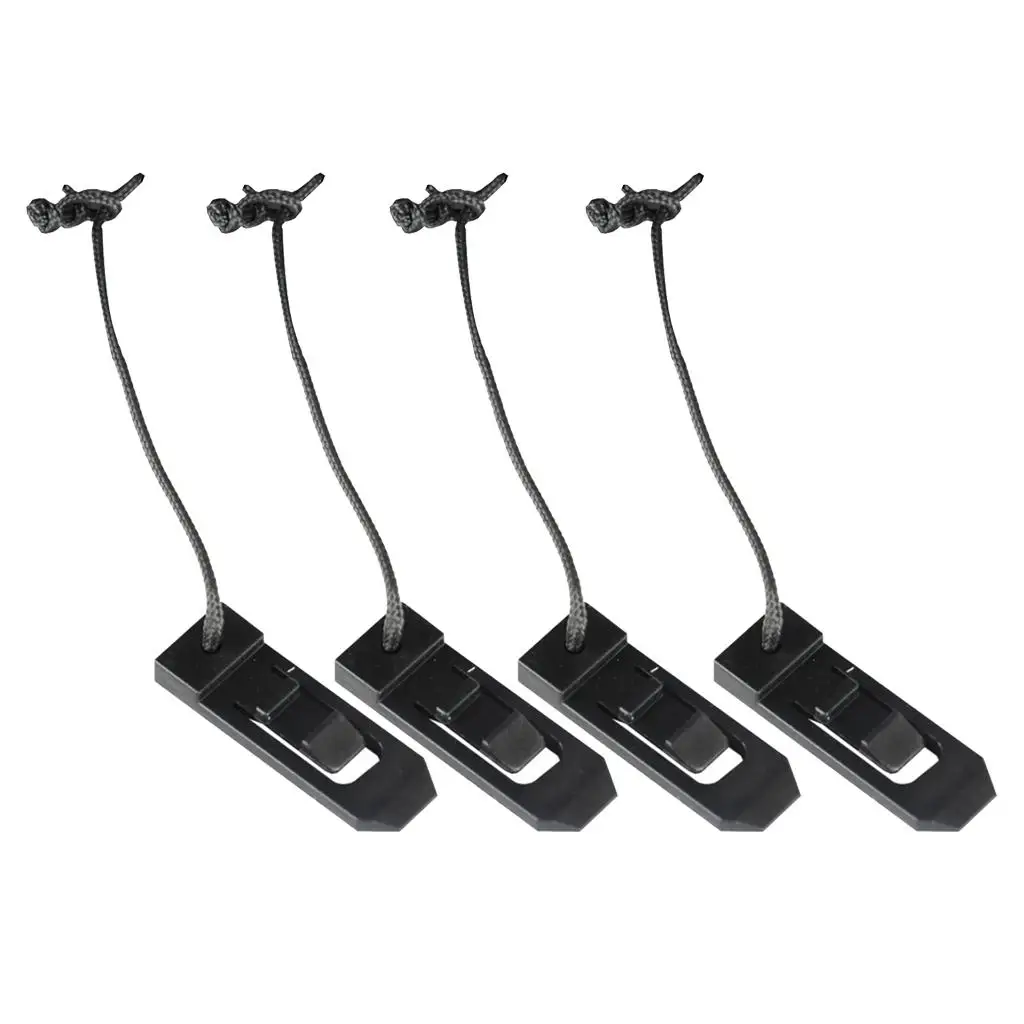 4 Pieces Surfboard Surfing Clip Skeg Buckle Accessaries Black