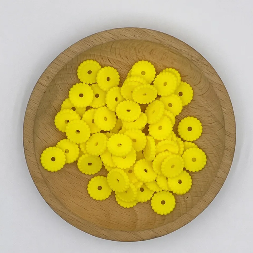 100pcs Gasket Silicone Beads 12mm Round Silicone Bead for Jewelry Necklace Making DIY Pacifier Chain Clips Baby Toys Accessorie