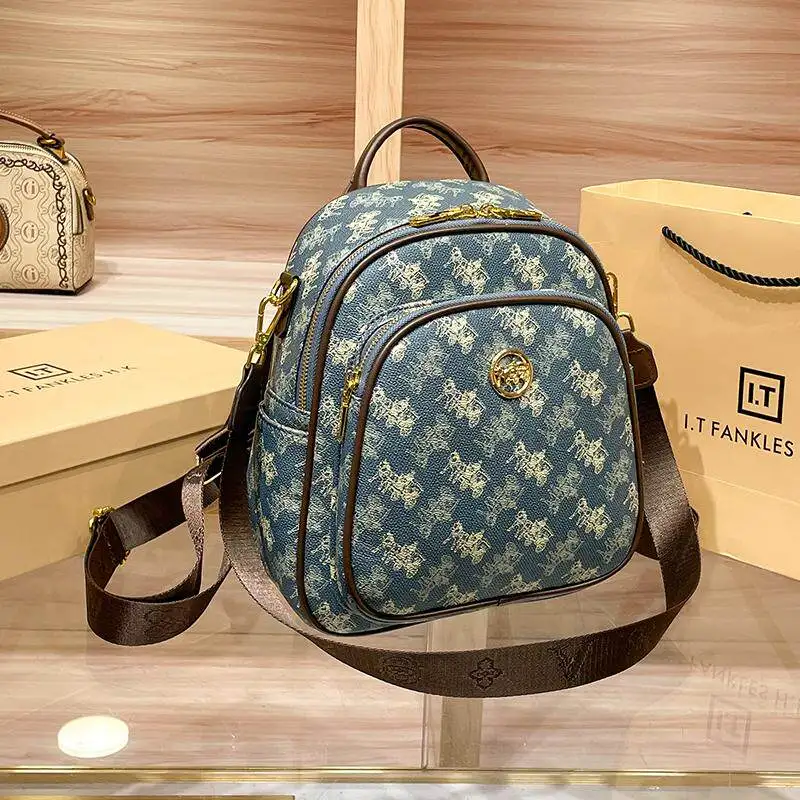 2026 New Hong Kong Brand Genuine Leather Backpack,Luxury Mini Daypack,Large Capacity Stylish Summer Knapsack for Women