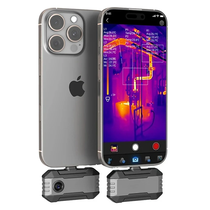 320*240 X³IR Resolution P1 Thermal Camera  600℃ High Temp Range for iPhone & Android Phone Thermal Imager Hvac