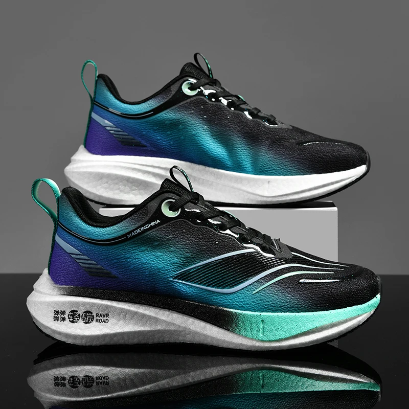 Wysokiej jakości Unisex maraton buty do biegania męskie kobiety buty sportowe do joggingu miękka poduszka trampki modne buty treningowe odblaskowe