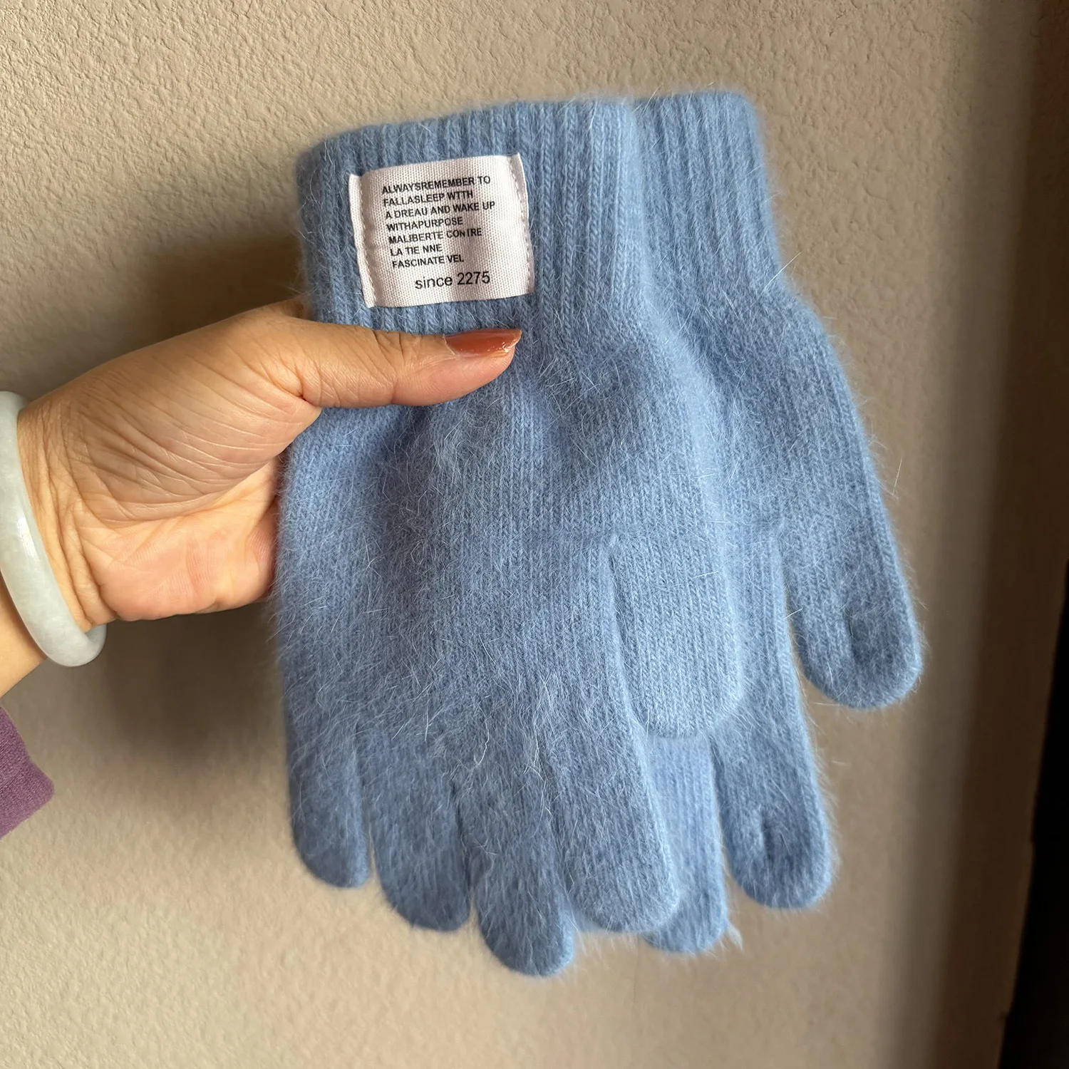 Fashion Full Finger Women Winter Warm Gloves Elasticity Candy Colors Touch Screen Knitted Gloves Windproof Protection From Cold