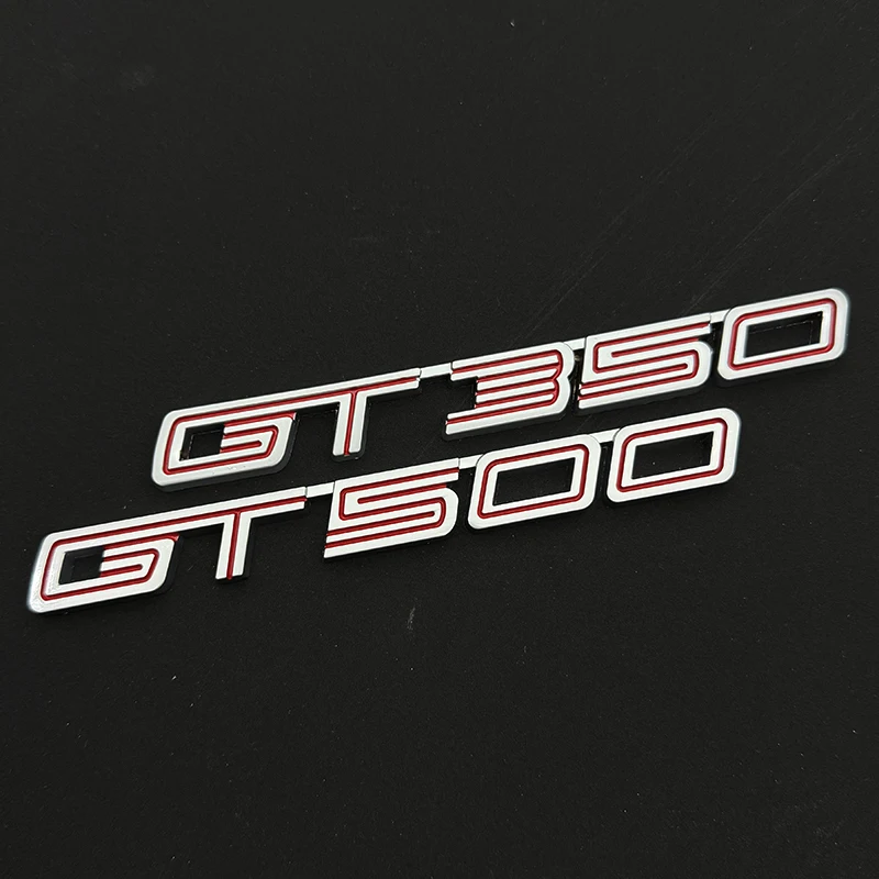 3D Metal Car Sticker GT Rear Trunk Fender Logo Badge Emblem Decals For Ford Mustang Shelby GT GT350 GT500 Parts Accessories