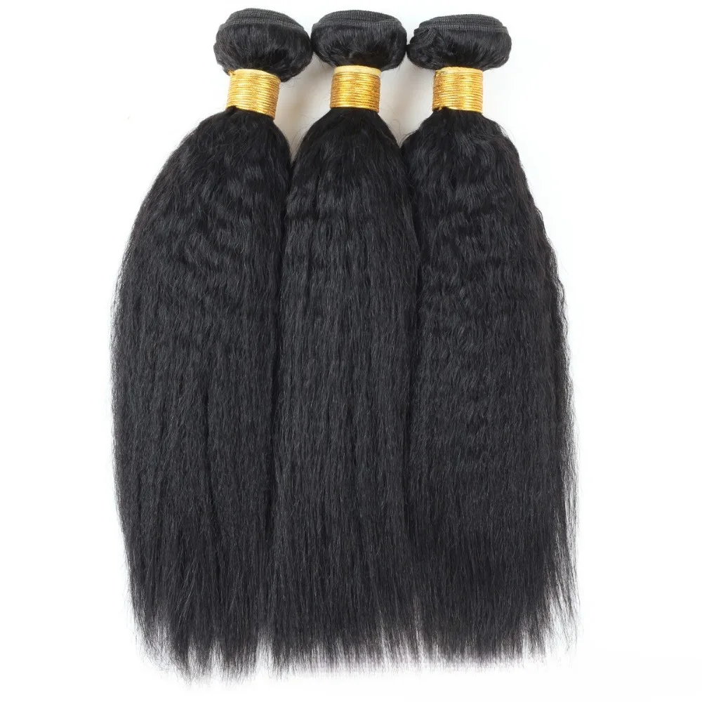 1/2/3 個 12A グレード変態ストレート人毛バンドルダブル横糸ヘアエクステンション 100 グラム/PC ナチュラルカラーブラジルバージンヘア