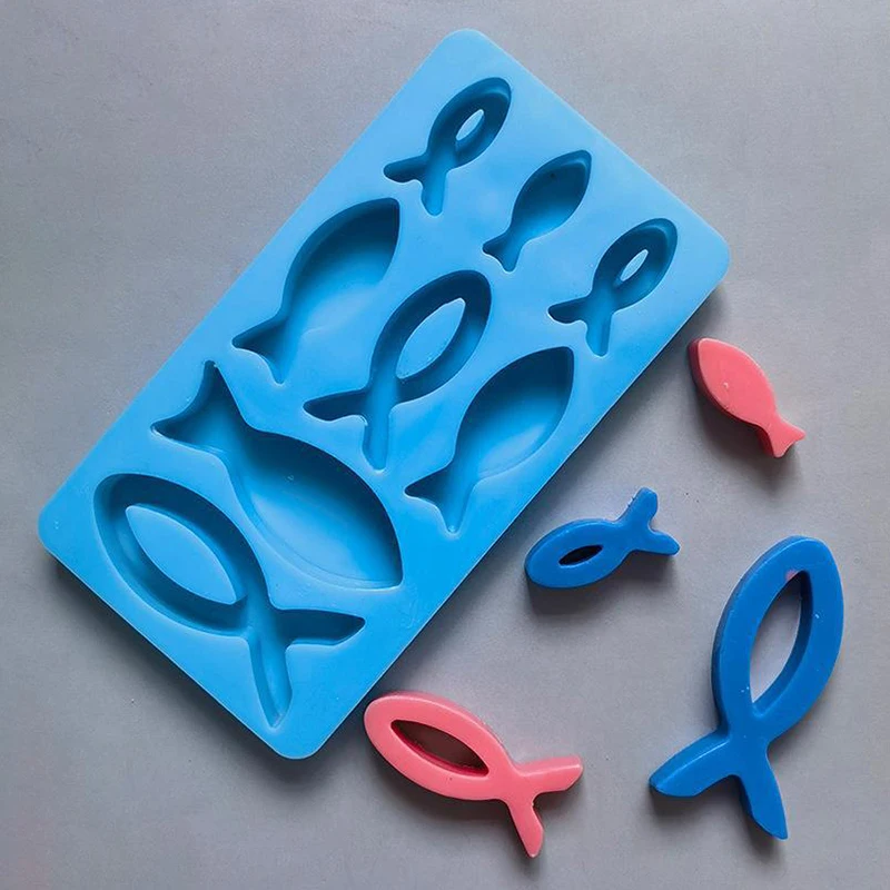 1pcs 8 Holes Cartoon Silicone Mold Chocolate Gummy Diy Fish Shaped Cake Decoration Baking Utensils DIY Dessert Baking Tool
