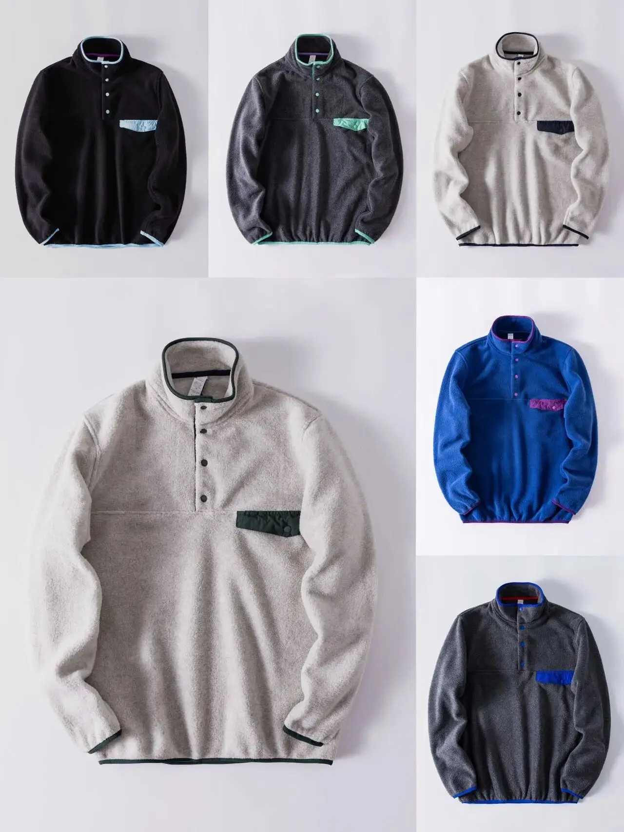 Outdoor High-End Anti-Static Fleece Sweatshirt Loose Fit Breathable Couples Hoodie Casual Style Polyester Fiber Long Sleeve