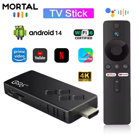 Mortal G96 Mini TV Stick Q2 Android14 Allwinner313 4K HDR Video Wifi6 Voice Remote Streaming Media Player Smart Portable TV Box