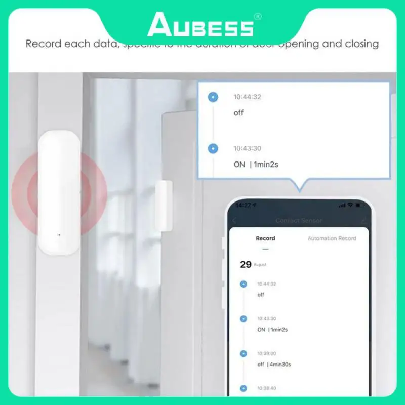 Smart Home Door Sensor Work With Home Alexa Independence Alert Security Alarm System Smartlife App Wifi Door Sensor Tuya