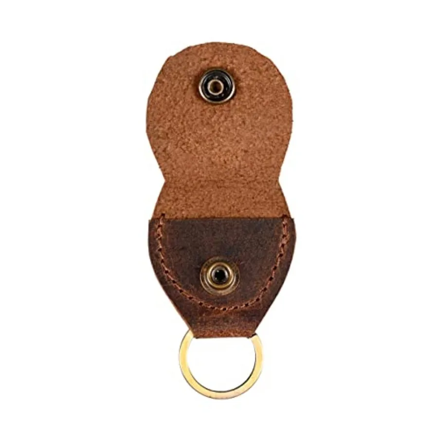 

Rustic Leather Guitar Pick Holder Keychain Key Organizer Vintage Durable Compact Unique Musician Accessory Holder