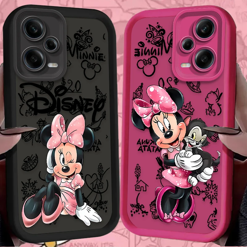 Disney Minnie Mouse Girl Soft Silicone Case for Xiaomi Redmi Note 12S 11S 10S 10 9 9S 8 12C 13C A3 13 12 11 Pro Plus 4G 5G Cover