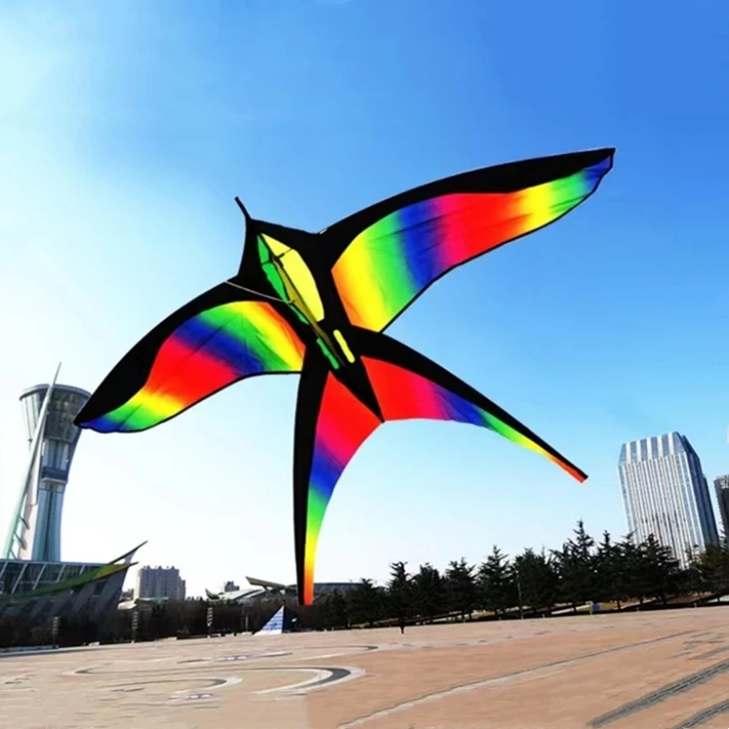 free shipping bird kite for kids kite nylon fabric flying rainbow kite children kite line weifang large kite factory ikite store