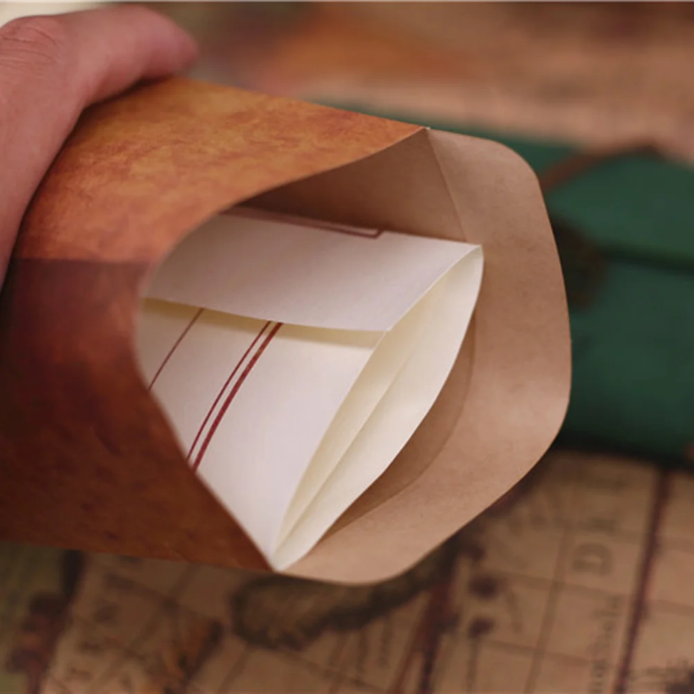 

20Pcs Vintage Kraft Paper Envelopes Retro Style Printing Invitations Cards Letters Gift Bags for Mailing