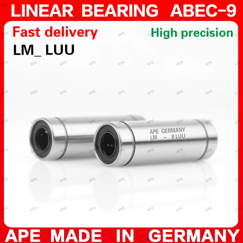 2-20PCS LM4UU LM4LUU 4mm LM4 UU LUU ABEC-9 Precision Linear Motion Bushing Double Seal Bearing for CNC 3D Printer Automation