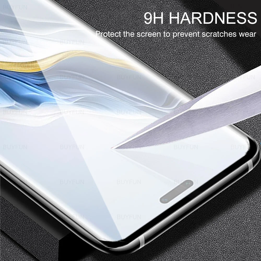 Cristal Curvo 2 en 1 para Honor Magic6 Pro 5G, Protector de pantalla de lente de cámara para Honor Magic6Pro Magic 6Pro 6 pro 5g, vidrio templado HD