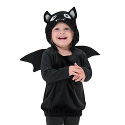 Umorden Unisex bebé infantil niño Halloween disfraz de murciélago negro chaleco con capucha 1T 2T 3T