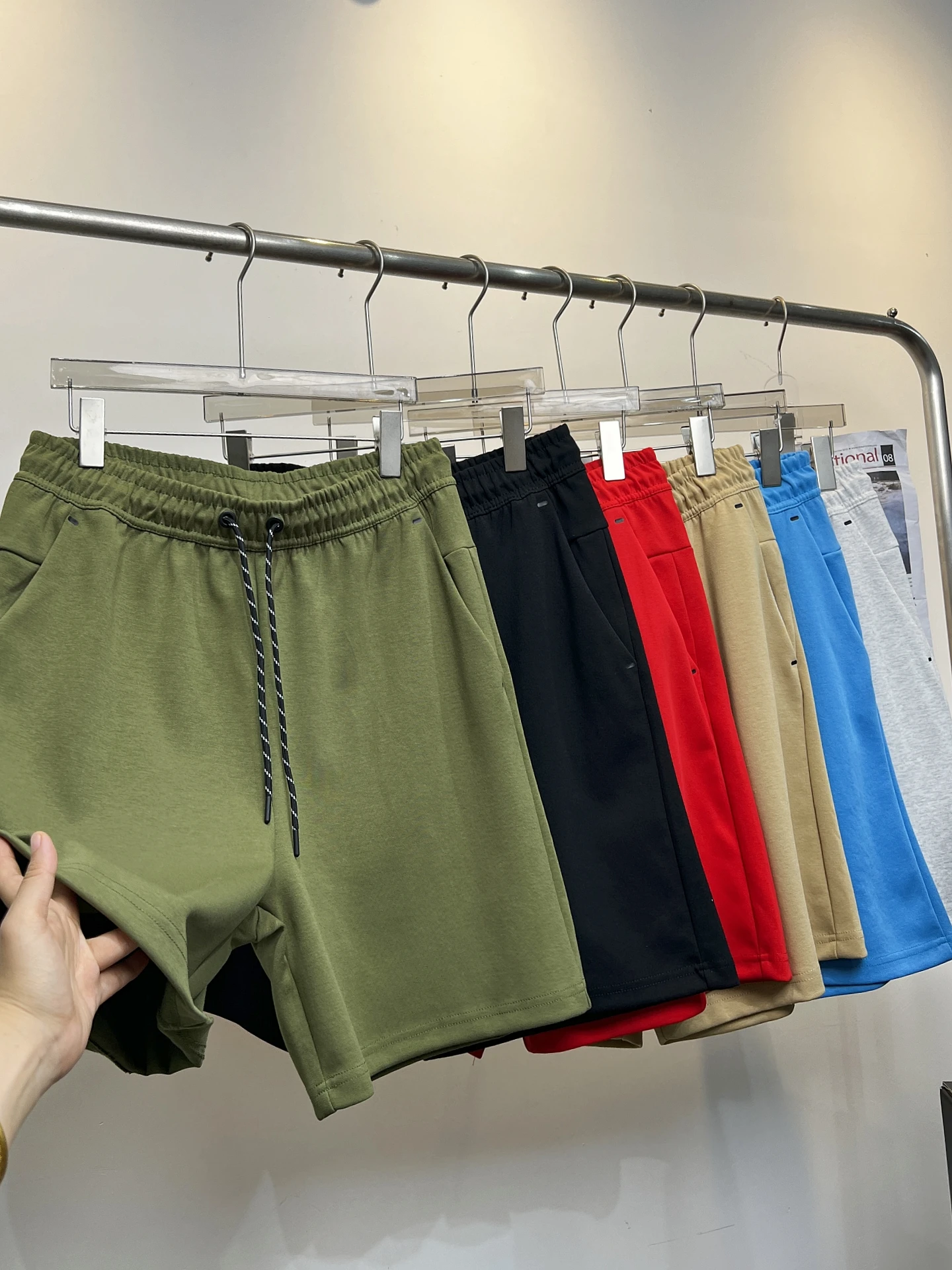 

Double-Sided Knitted Soft Airy Layer Men's Summer Comfortable Elastic Sports Casual orts Straight Leg mid Waist Faion Urb...